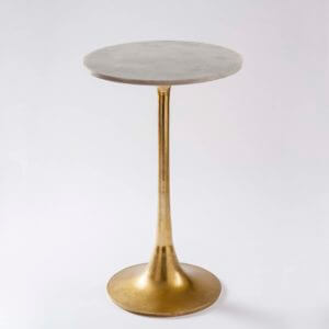 Marble Top Gold Side Table