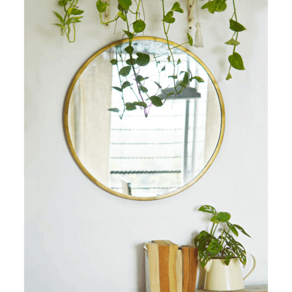 round mirror living room