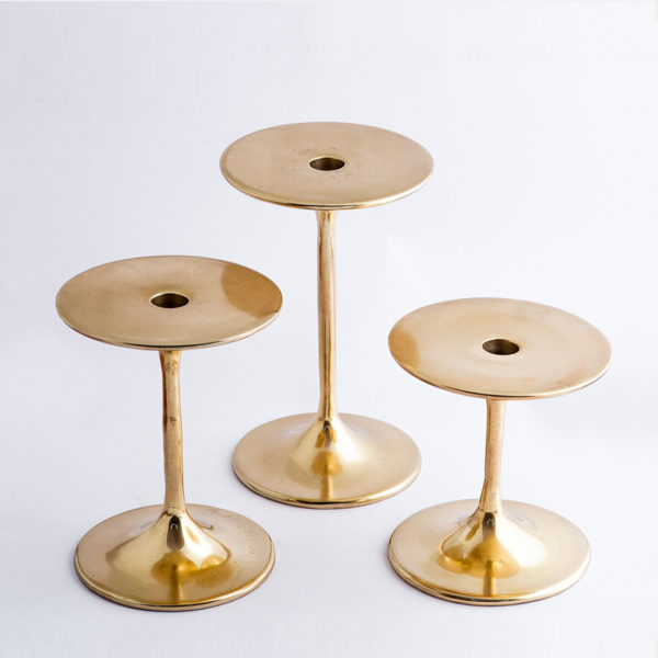 Metal gold candle holders