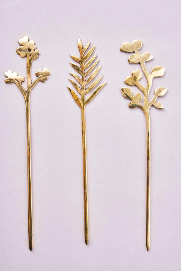 Brass cocktail stirrers