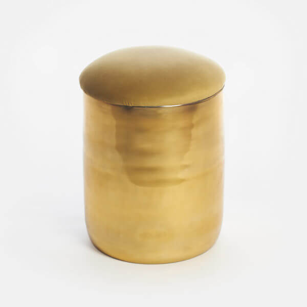 Gold metal stool