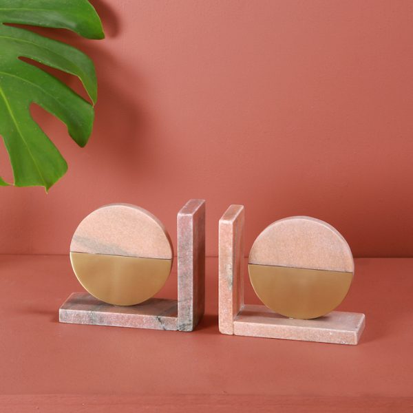 Marble brass bookend : Topp Brass