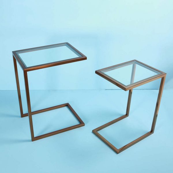 C-nesting table set gold