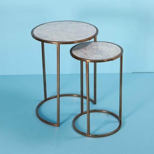 Nesting tables gold : Topp Brass