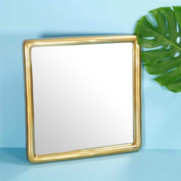 Square Gold Mirror