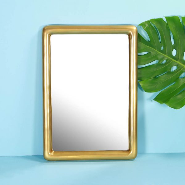 Gold rectangle mirror