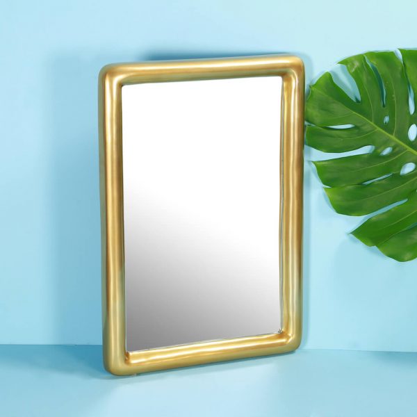 Gold rectangle mirror