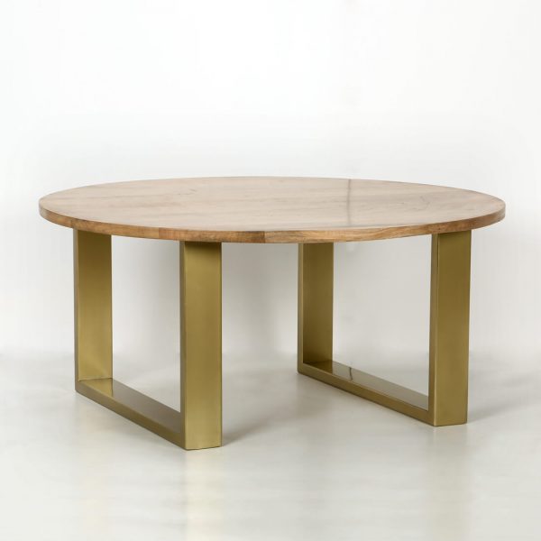 top brass : Wooden small coffee table