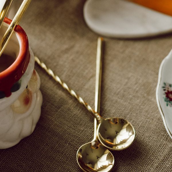 Brass dessert spoons : Topp brass