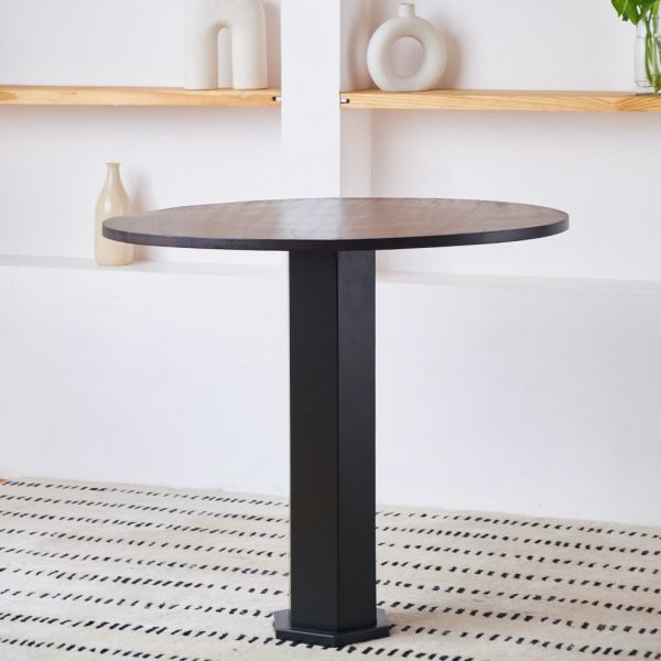 Small black dining table