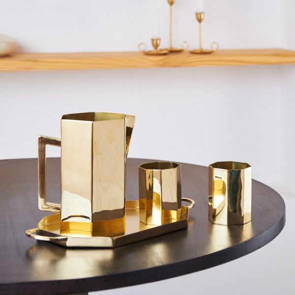 Brass Jug & Glasses set