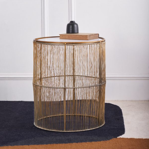 Topp Brass : brass side table living room